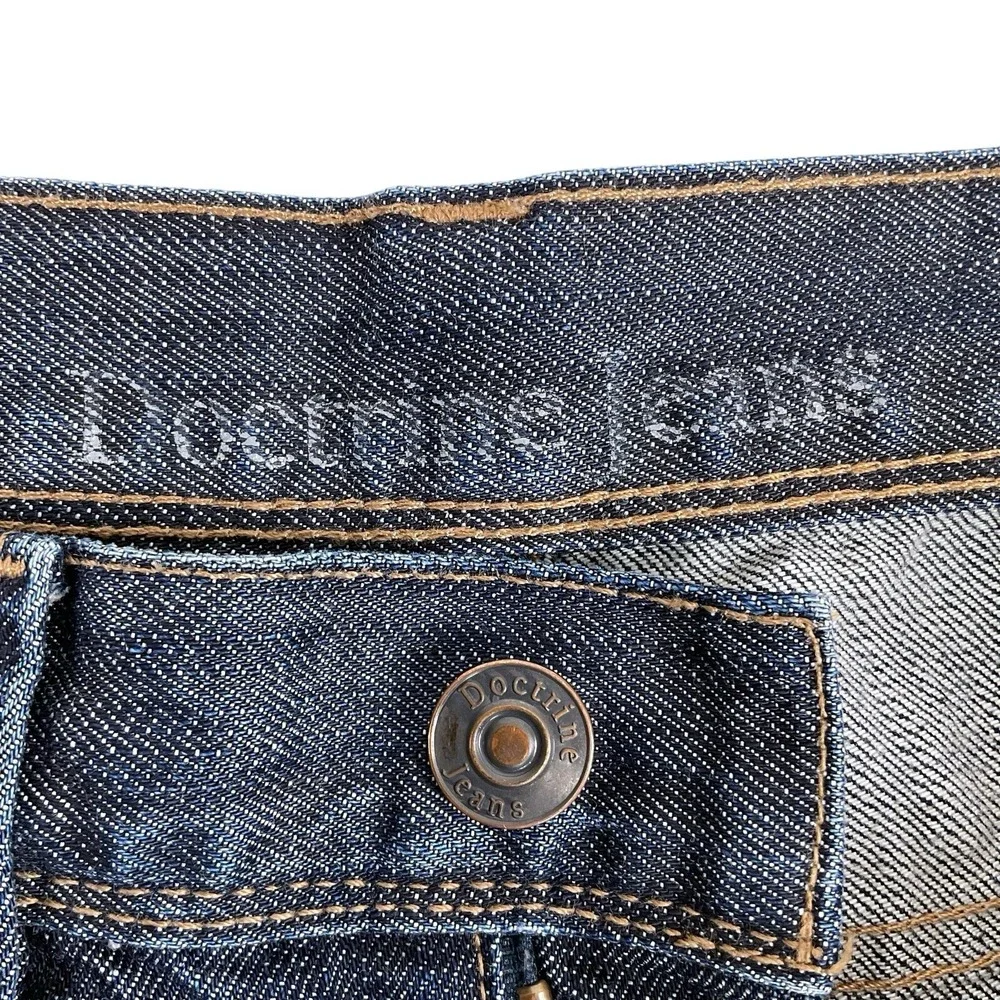 Doctrine Jeans Men 30 (ACTUAL 30x29.5) Blue Straight Denim D7060 USA‎